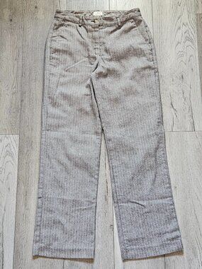 L.L. Bean Womens Size 6 Reg Herringbone Lined Dress Pants Trousers Tweed Brown